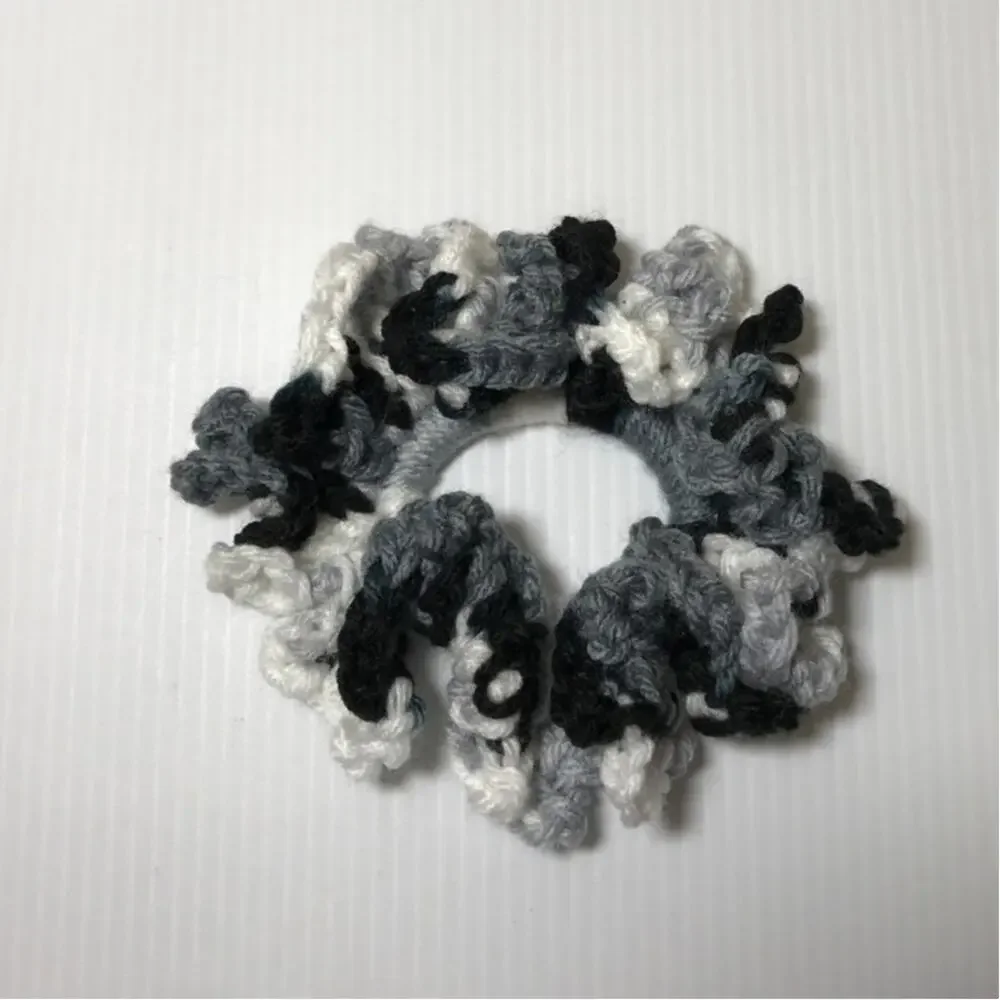 NWT Multicolor Handmade Crocheted Hair Scrunchie